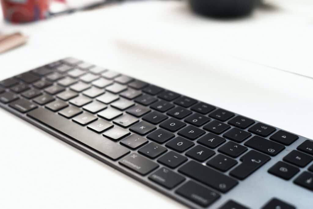 black and silver computer keyboard